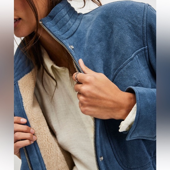 NEW WITH TAGS WE THE FREE WES SUEDE BOMBER JACKET - Picture 7 of 8